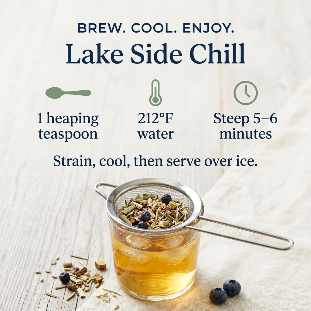 Mezcla helada Lake Side Chill - té de hojas orgánicas