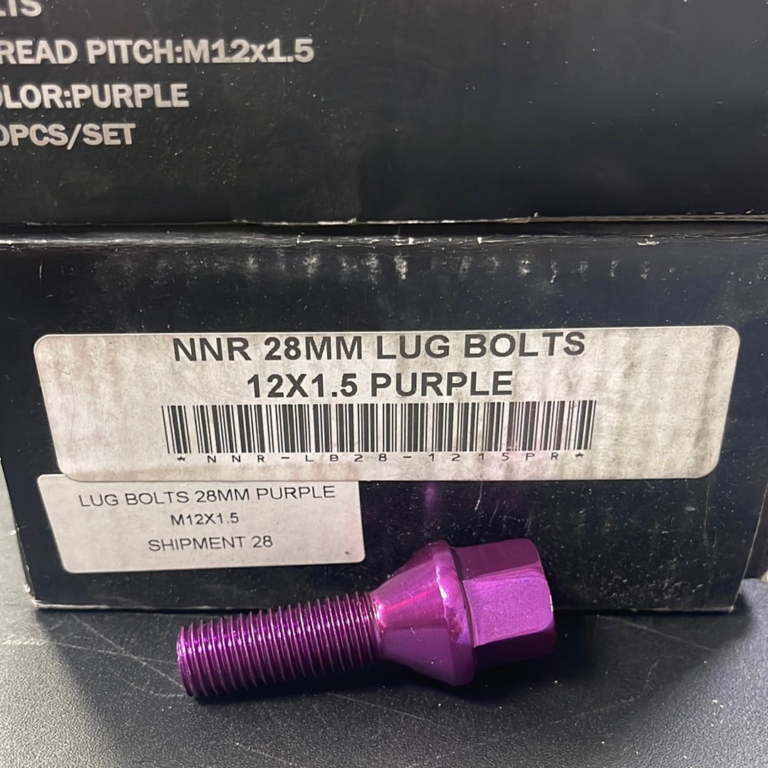 Premium NNR 28mm 12x1.5 Purple Lug Bolt