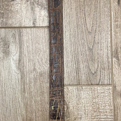 Gator-Embossed Distressed Brown Belt by Twisted X - Korvel