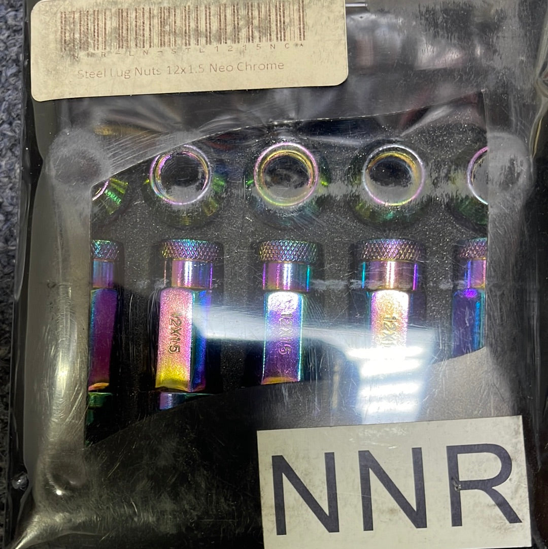 Neo Chrome Nnr Steel Lug Nut 12x1.5 - Premium Quality - Korvel