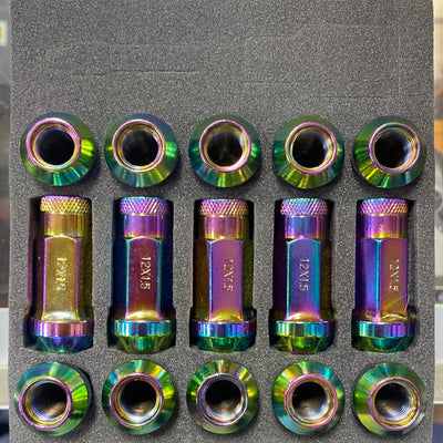 Premium Neo Chrome Steel Lug Nuts 12x1.5 for Enhanced Performance - Korvel