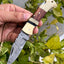 Artisan Crafted Damascus Steel Compact Folding Knife with Bone and Rosewood Handle - Korvel