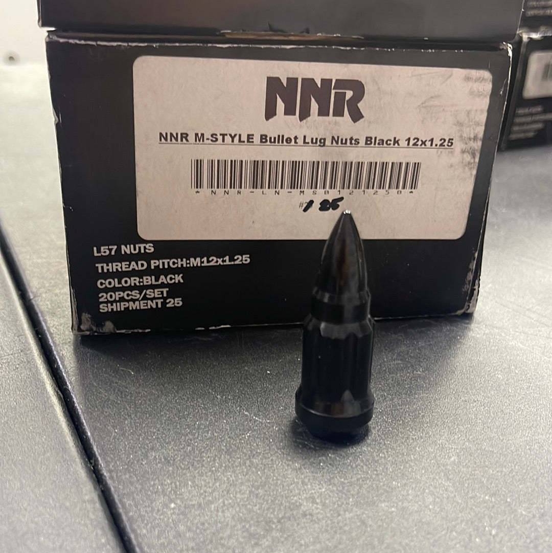 Tuercas Bullet Negras NNR 12x1.25