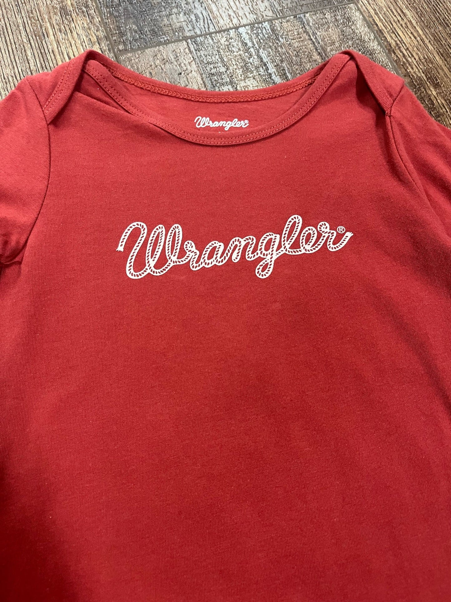 Cozy Red Wrangler Infant Onesie - Perfect for Your Little Wrangler - Korvel
