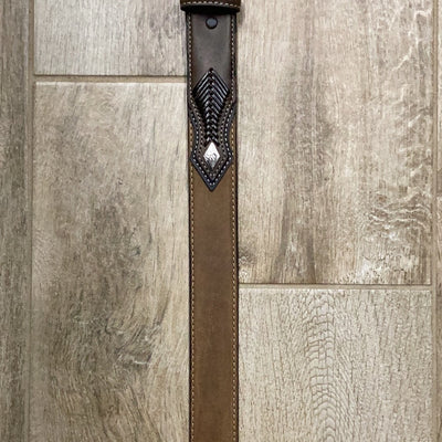 Distressed Brown Diamond Concho Belt for Men by Nocona - Korvel