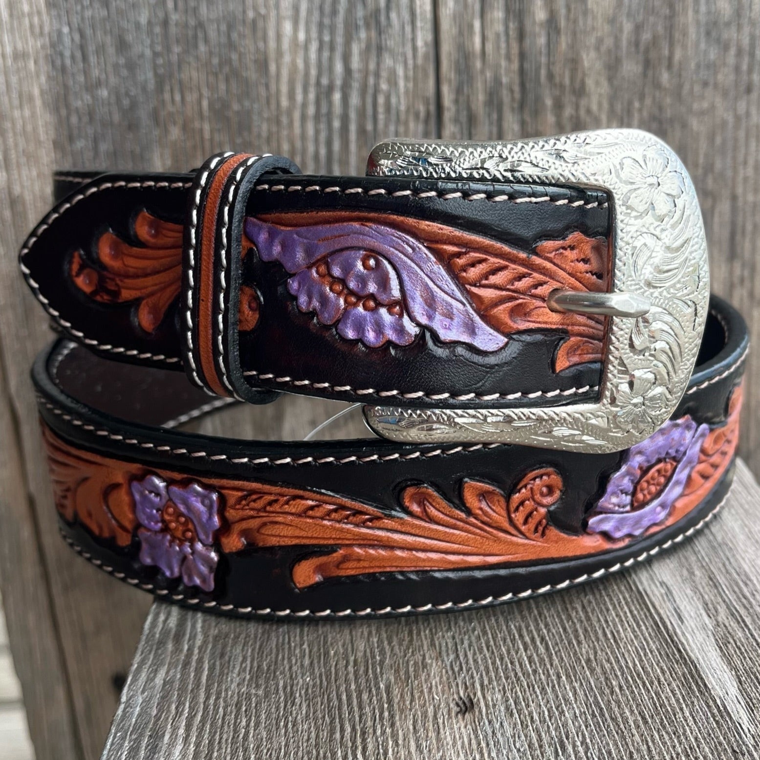 Lavender Blossom Women's Belt | Summerdale Western - Korvel
