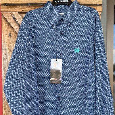 Stylish Navy Blue Cinch Shirt for Boys - Korvel
