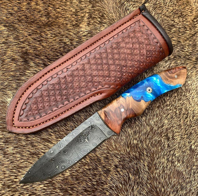 Premium Raindrop Damascus EDC Knife for Outdoor Adventures - Korvel