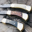 Set of 3 Exquisite Damascus Steel Folding Pocket Knives - Premium Utility Knives with Unique Handles - Korvel