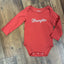 Cozy Red Wrangler Infant Onesie - Perfect for Your Little Wrangler - Korvel