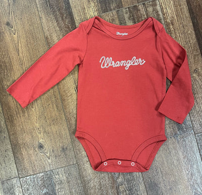 Cozy Red Wrangler Infant Onesie - Perfect for Your Little Wrangler - Korvel
