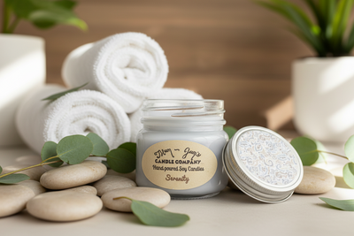 Tranquil Essence Soy Candle – Soothing Aromatherapy | Mam Jam’s - Korvel