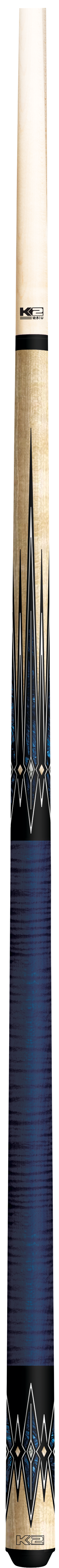 Koda Cue Premium Glossy Birdeye Cue with Blue/Black Accents - Korvel