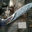 Premium Damascus Steel Hunting Knife with Antler Handle - Korvel