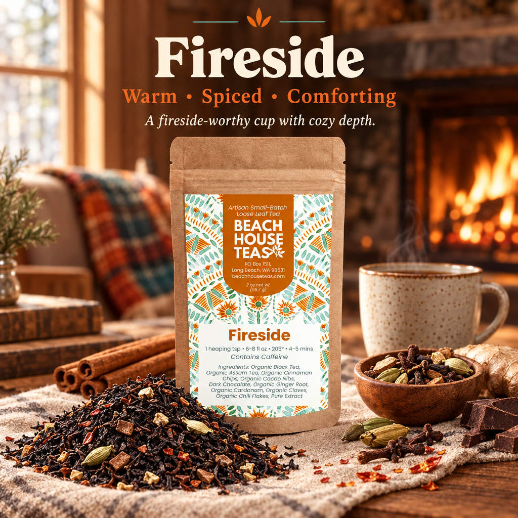 Té artesanal junto al fuego