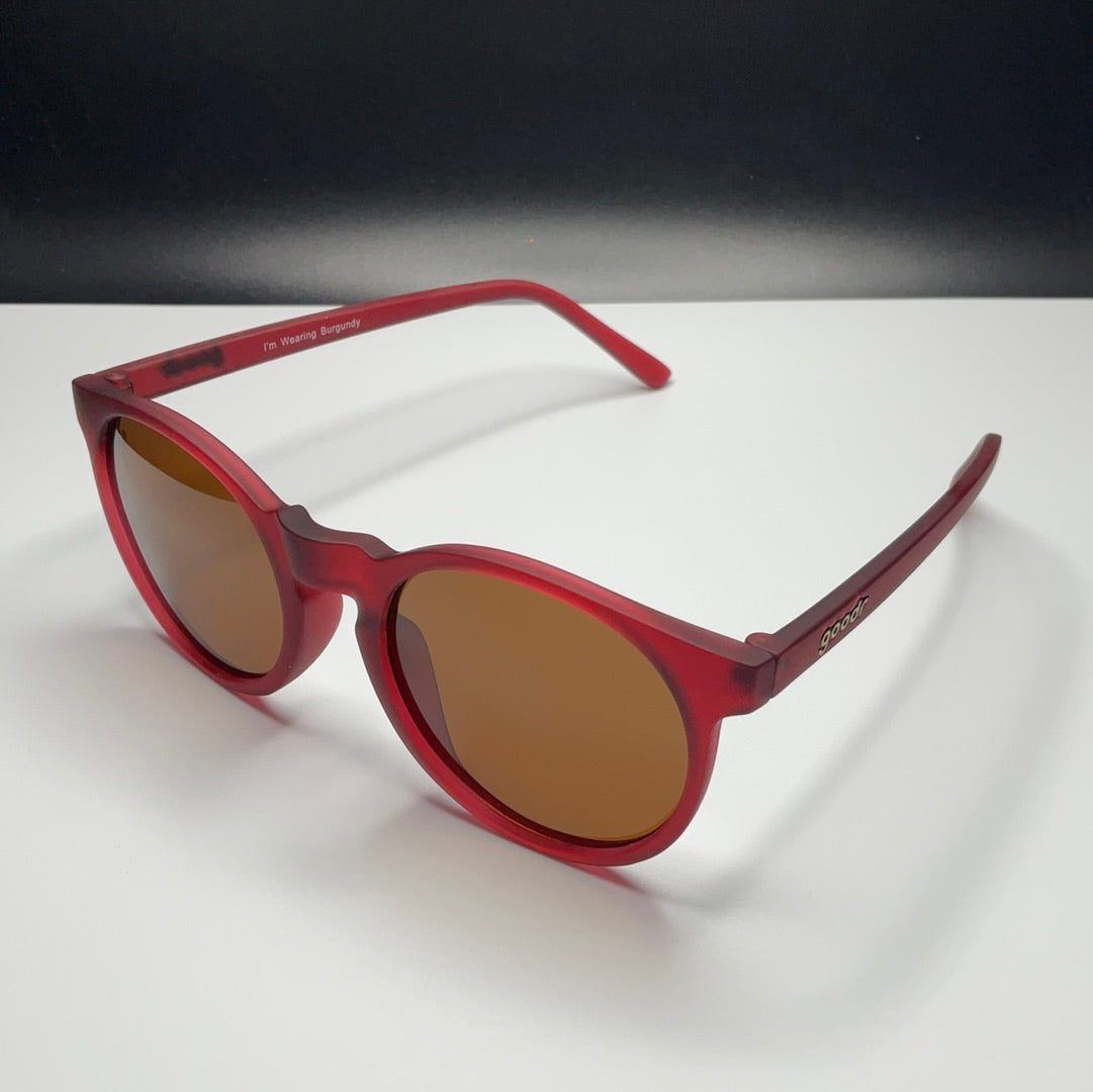 Chic Burgundy Circle G Polarized Sunglasses for Every Occasion - Korvel