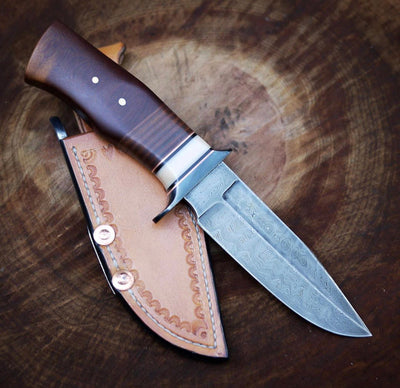 Premium Damascus Steel Hunting Knife - Custom Crafted - Korvel