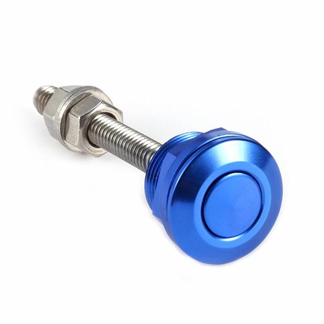 Nnr 22mm Push Button Bonnet Hood Pin Lock Clip Kit - Blue