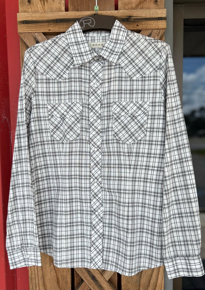 Chic Black Plaid Button-Up Shirt for Women - Korvel
