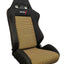 Asientos de Carreras SPDZ1 Pole Position 7 - Tela Negra/Kevlar Amarillo