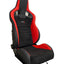 SPDZ1 T1R Racing Seats - Black & Red Leather/Suede