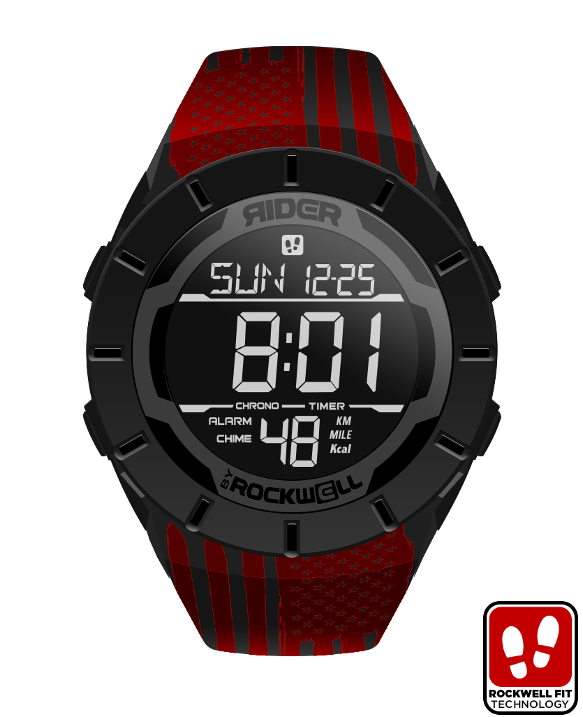 Coliseum Fit™ Assault - Red Edition (Phantom Black) Tactical Watch - Korvel