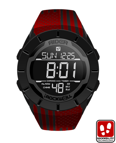 Coliseum Fit™ Assault - Red Edition (Phantom Black) Tactical Watch - Korvel
