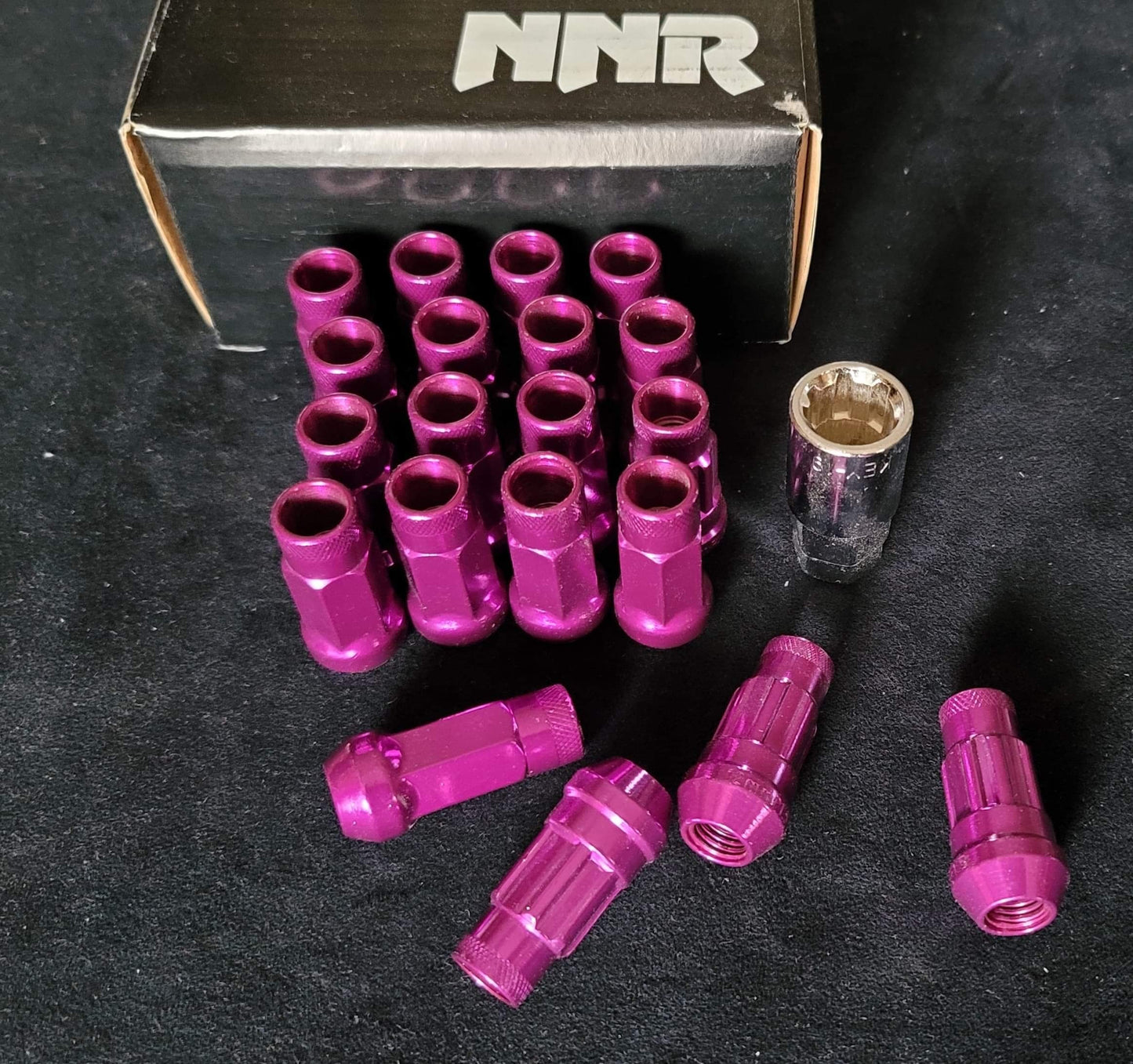 NNR Steel Extended Wheel Lug Nuts & Locks - 20pcs Set