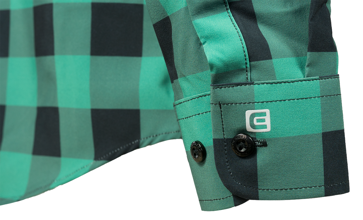 Titan Performance Shirt - Black/Green Plaid Long Sleeve - Korvel