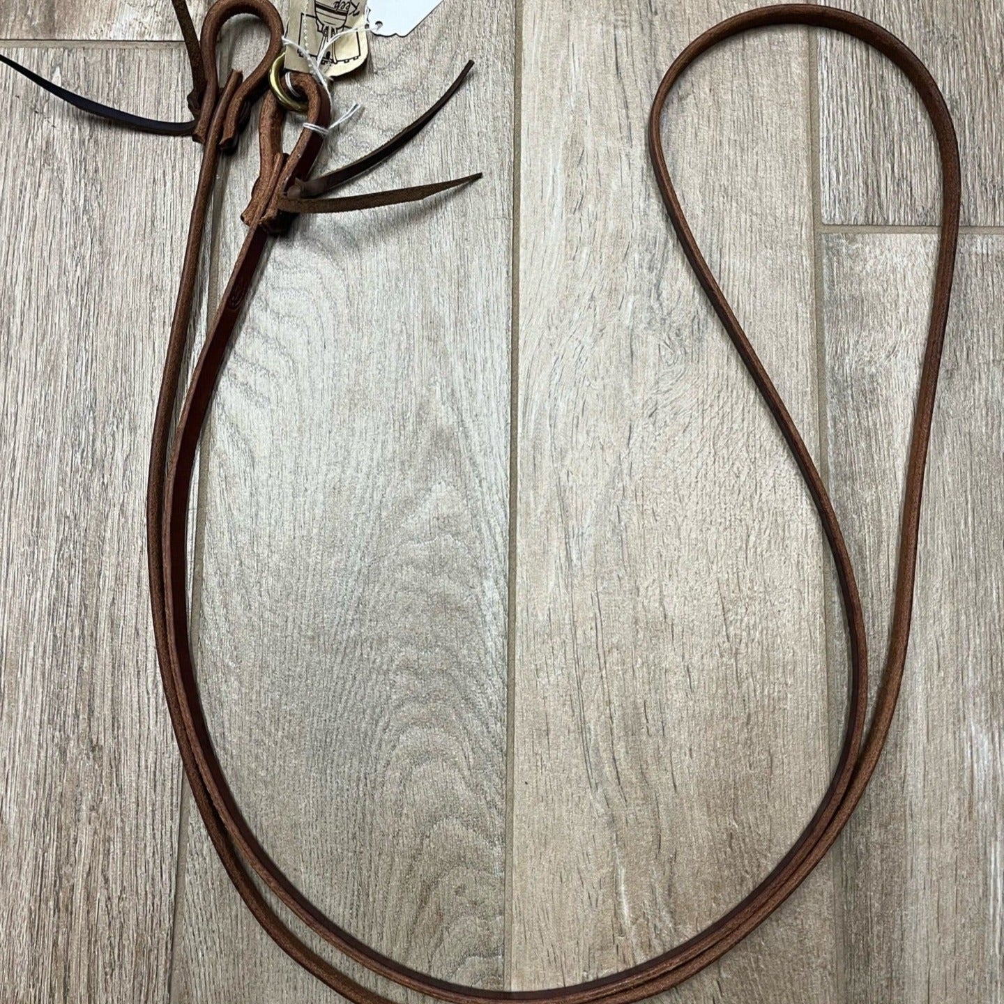 Premium 8ft Harness Leather Roping Rein with Water Loops - Korvel