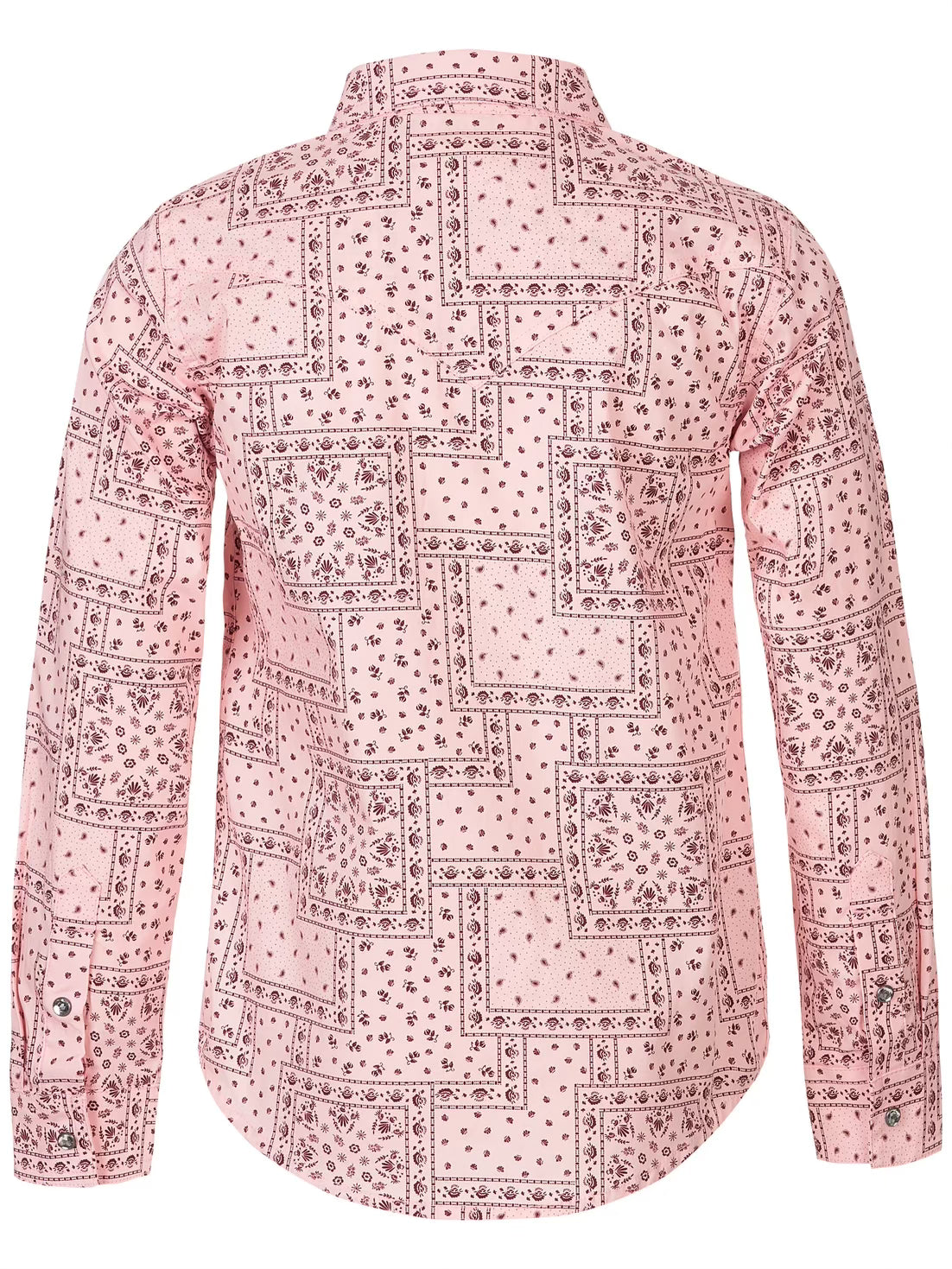 Coral Paisley Print Button-Up Shirt for Girls | Ariat - Korvel