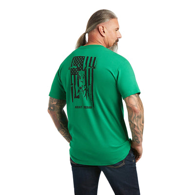 Ariat Men's American Outdoors Graphic Tee - Green - Korvel