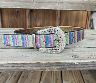 Dual-Sided Glitter & Cactus Kids Belt - Korvel