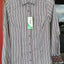 Chic Burgundy Striped Button-Up Shirt for Women - Korvel