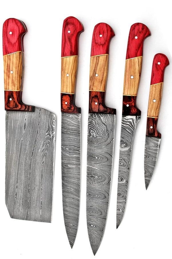 Exquisite Handmade Damascus Steel Knife Set - Korvel