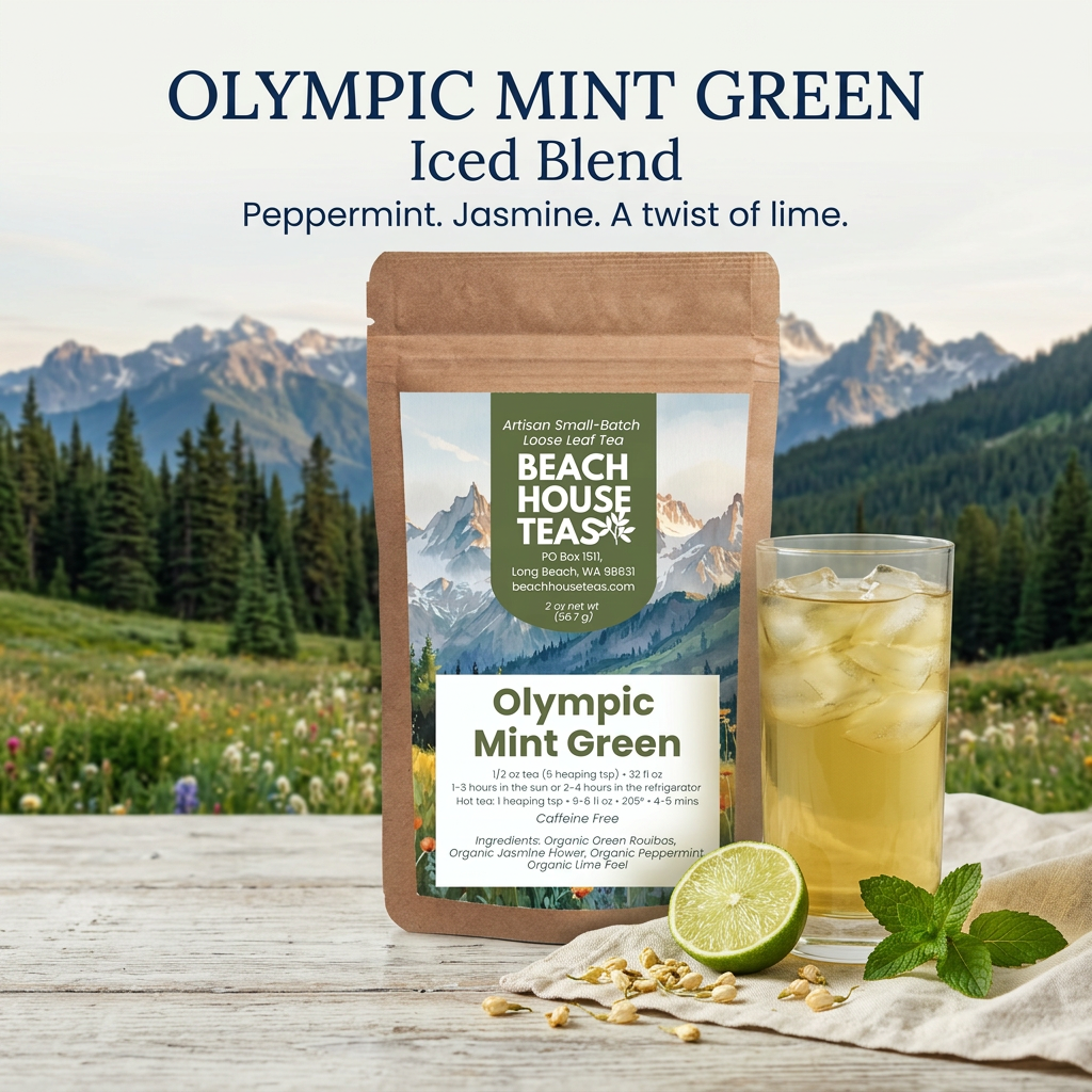 Olympic Mint Green Iced Blend - 100% Organic Leaf Tea