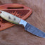 HIGHLAND HITCH – Premium Buckaroo Knife with Damascus Blade & Sheep Horn Handle - Korvel