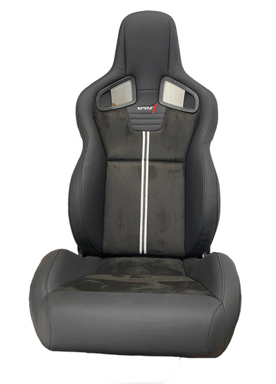 SPDZ1 GT1 Racing Seats - Black Leather & Suede