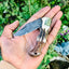 Exquisite Custom Damascus Steel Folding Knife with Rosewood & Antler Handle - Korvel