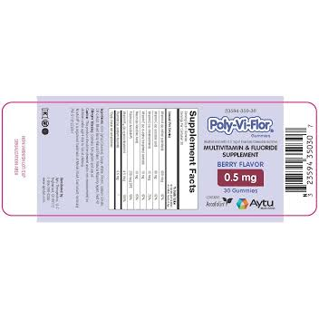 Tabletas Masticables Poly-Vi-Flor con Flúor - 30 Contenido