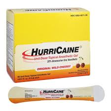 HurriCaine® 20% Benzocaine Topical Anesthetic Swabs - Wild Cherry