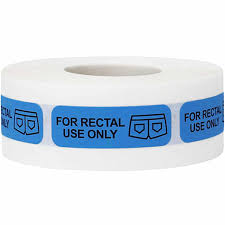Étiquette de sécurité "À USAGE RECTAL SEULEMENT"