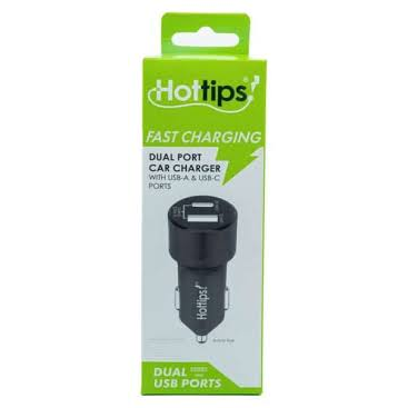 Chargeur de voiture USB double Hottips® – Adaptateur secteur 20W