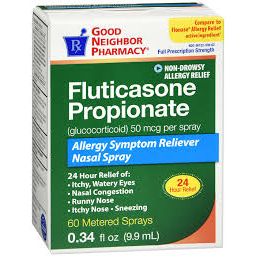 Spray nasal de propionate de fluticasone GNP - 50 mcg soulagement des allergies