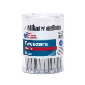 GNP Stainless Steel Slant Tip Tweezers - Precision Grooming Tool