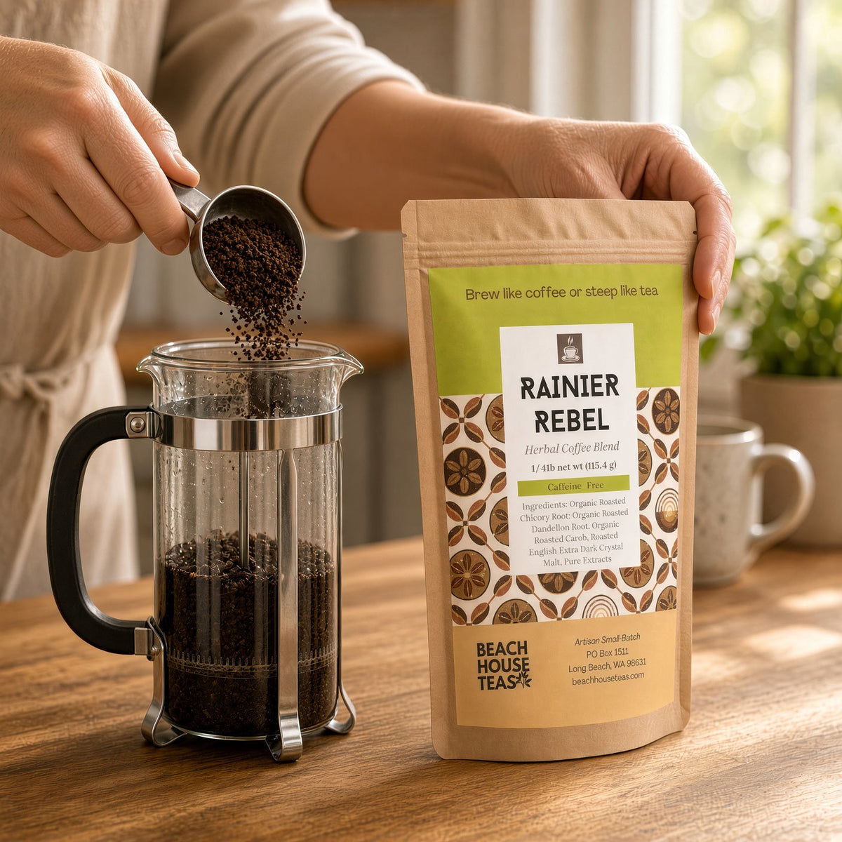 Rainier Rebel Herbal Coffee - Caffeine-Free Alternative