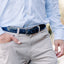 Navy Glazed Full Skin Belt