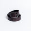 Ceinture en cuir pleine peau glacée marron foncé premium