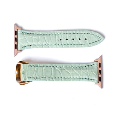 Mint Matte Alligator Apple Watch Band