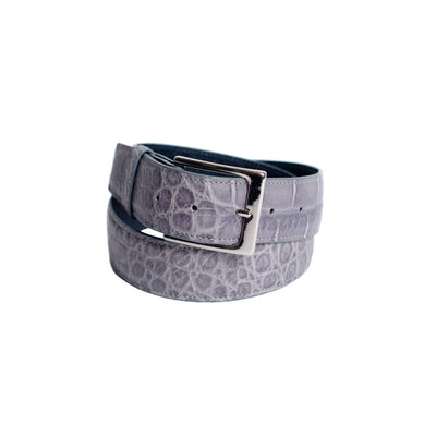 Ceinture en cuir pleine peau gris mat premium